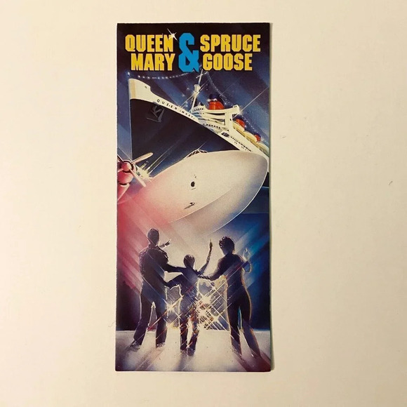 Vintage 80s Queen Mary and the Spruce Goose Brochures Pamphlets Guide Map - Picture 3 of 16